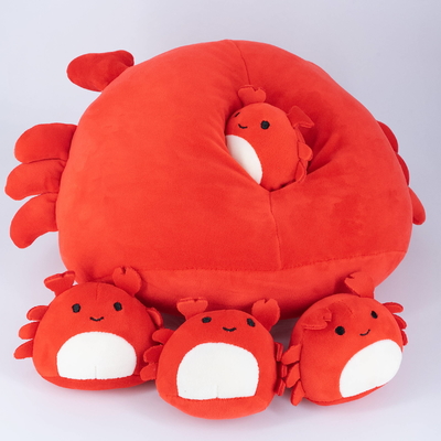 Buy OEM ODM Crab Soft Animal Pillows Large Cute Crab Plush Sets With 4 Baby online manufacture