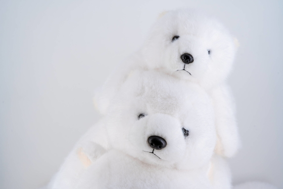 Buy Low MOQ White Polar Bear Mother And Baby Plush Toy Custom Soft Stuffed Animal Doll online manufacture