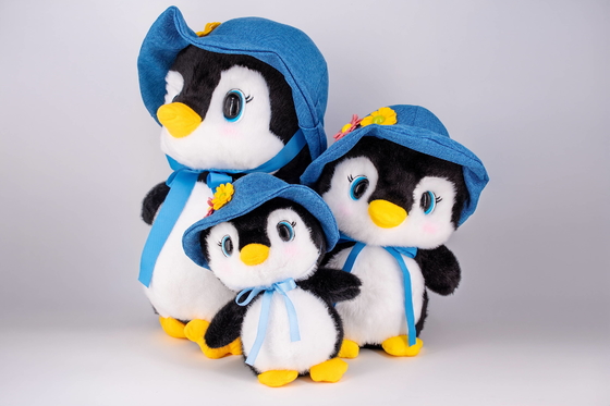 Buy Custom Logo 30cm Cute Penguin Stuffed Animal Plush Toy With Hat Backpack online manufacture