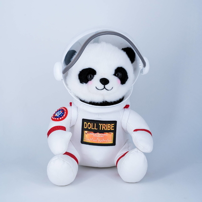 Good price OEM ODM Plush Sitting Bear Toys With Wear Space Suit Customized Logo Tag Label online