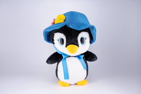Good price PP Cotton Kawaii Cartoon Soft Plush Toys Penguin Stuffed Animals With Flower Hat OEM online