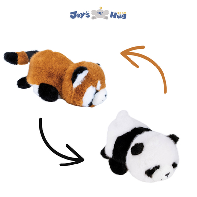 Good price Dual Sided Original Reversible Plushie Raccoon And Panda Bear Transformable Plush Toys online