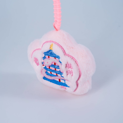 Good price Kawaii Pink Flower Plush Keychain Adorable Floral Stuffed Keyring Toy Customized Size online