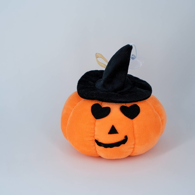 Good price 30cm Cute Halloween Soft Pumpkin Plush Toy With Black Hats Festival Decorations online