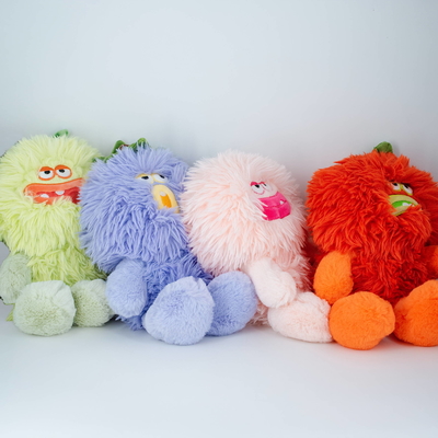 Buon prezzo PP cotone frutta e verdura mostro giocattolo di peluche con bocca salsiccia immagini personalizzate in linea