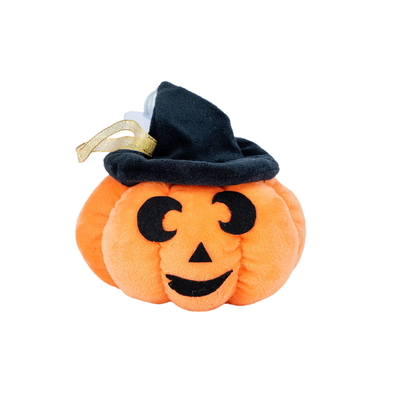 Good price Soft Furry Holiday Plush Toys Halloween Stuffed Pumpkin Pillow With Wizard Hat online